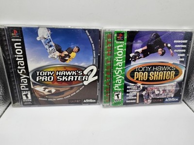 Playstation 1 Tony Hawk Pro Skater 1 &2 Lot Game Bundle Skating Discs Sony Book