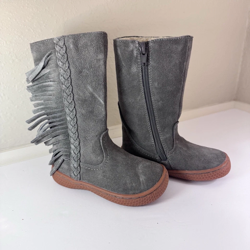 Livie & Luca Sonoma 麂皮靴 学步女孩 5 灰色 穿过波西米亚 — 第 2/4 张图片