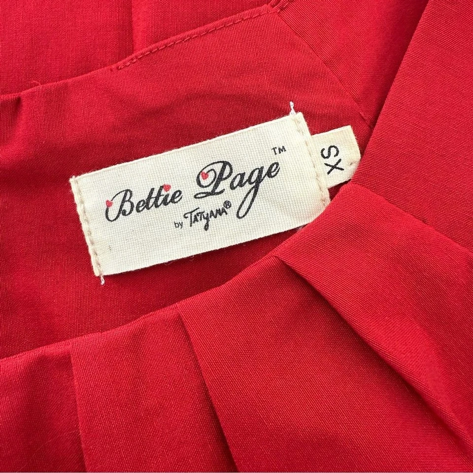 VESTIDO BETTIE PAGE rojo acebo pin up rockabilly menear xs Foto 4 de 4