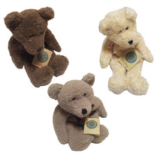Boyd's Bear Plush Bears 15" Tag Ribbon VTG Lot of 3 Hillary / Albert B. Bear / 