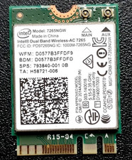 USED - INTEL 7265NGW Dual Band M.2 Wi-Fi/Bluetooth Card - Read Description 