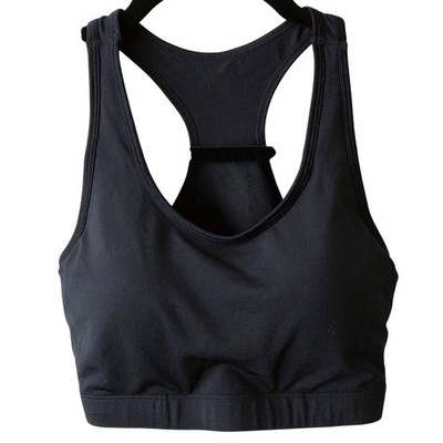 Lativ Solid Black Racerback Padded Sport Bra Size Medium