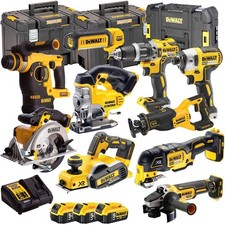 Dewalt 10 Piece Tool Kit 18V XR 3 x 5.0Ah Battery Charger & Case DEW-KIT4M