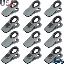 Magnetic Bag Clips Food Sealing Clips Non-Slip Rubber Grip Kitchen Organizer New