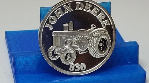 John Deere 830 Tractor 1 Troy Ounce .999 Silver Round