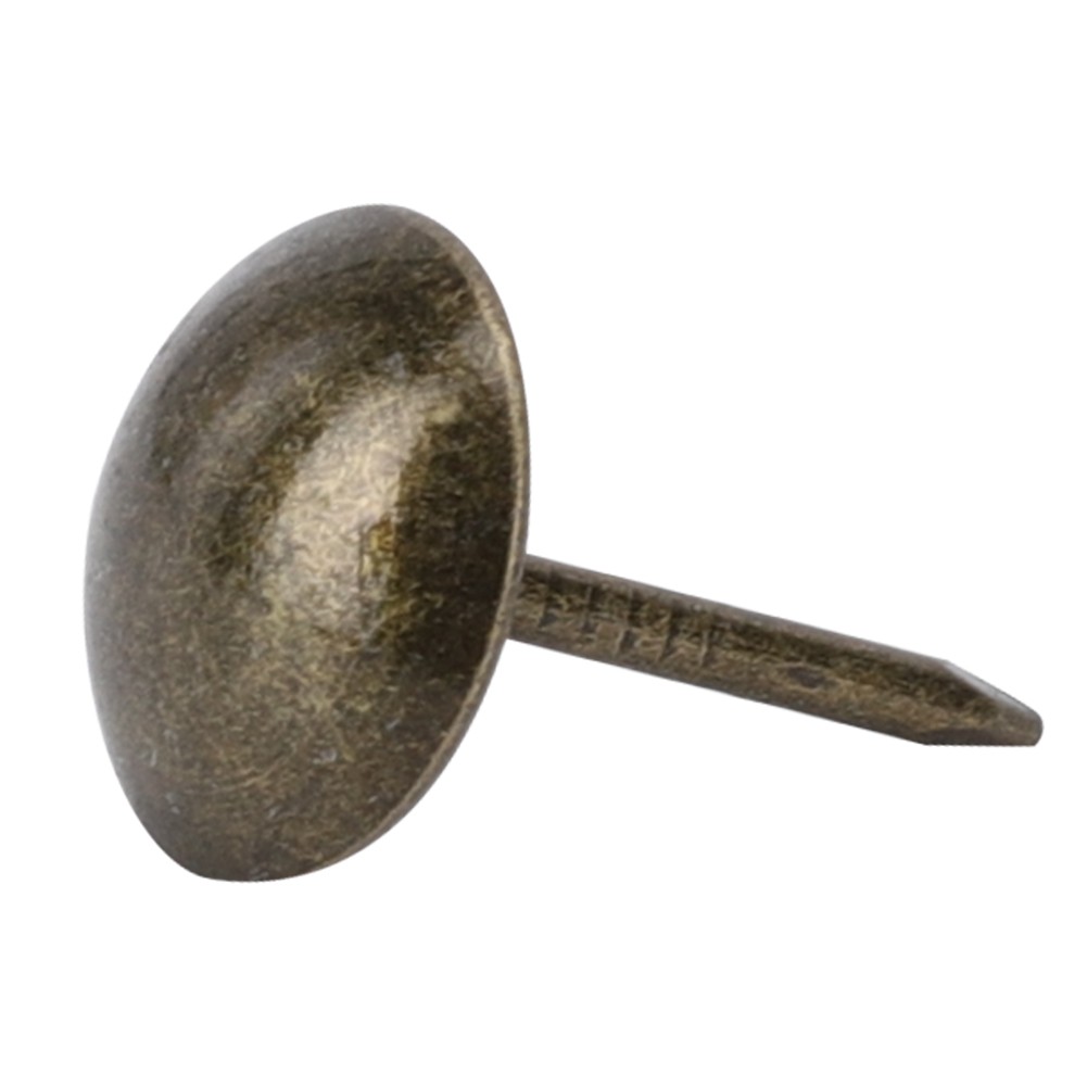 100Pcs Upholstery Nail Antique Brass Iron Furniture Decorative Drawing Pin Acces