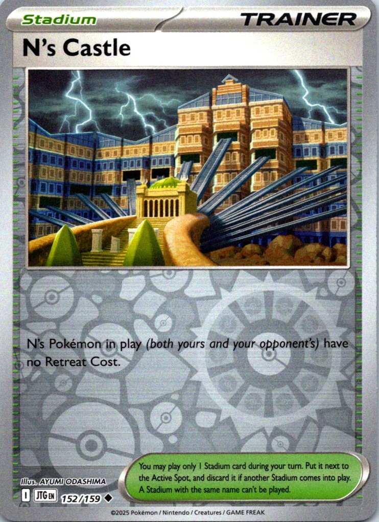 N's Castle 152/159 Uncommon Reverse Holo SV09: Journey Together NM Pokemon