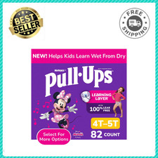 Pull-Ups Girls' Potty Training Pants with Learning Layer, 4T-5T, 82 Count