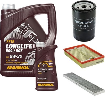 Inspektionspaket MANNOL Longlife 5W-30 6L für VW Sharan 2.0 1.8 T 20V