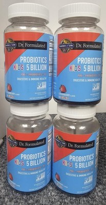 4 X Garden Of Life Dr Formulated PROBIOTICS 5 BILLION 60 X 3 Strawberry Gummies