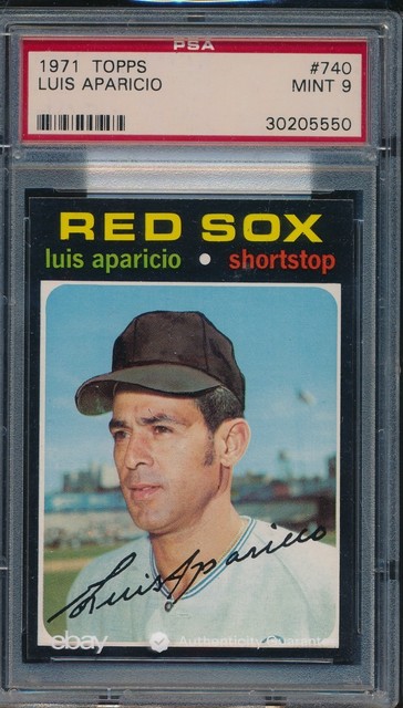 1971 Topps Luis Aparicio #740 Hi # SP HOF PSA 9 MINT Red Sox - HIGHEST GRADED