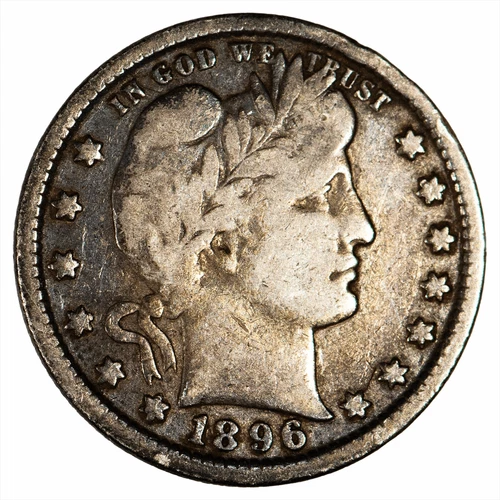 1896 Barber Quarter 25C Raw