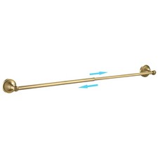 Antique Brass Towel Bar, Adjustable Towel Holder Rod Brass Towel Rack Bathroo...