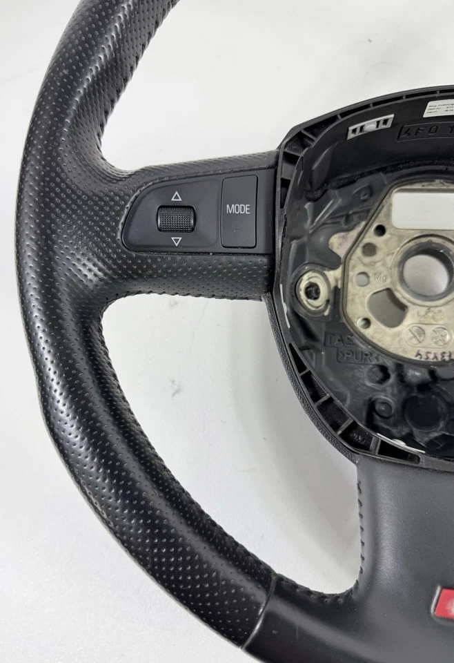 2005-2008 Audi S4 Leather Wrapped 3-Spoke Sport Steering Wheel OEM - Image 2 of 4
