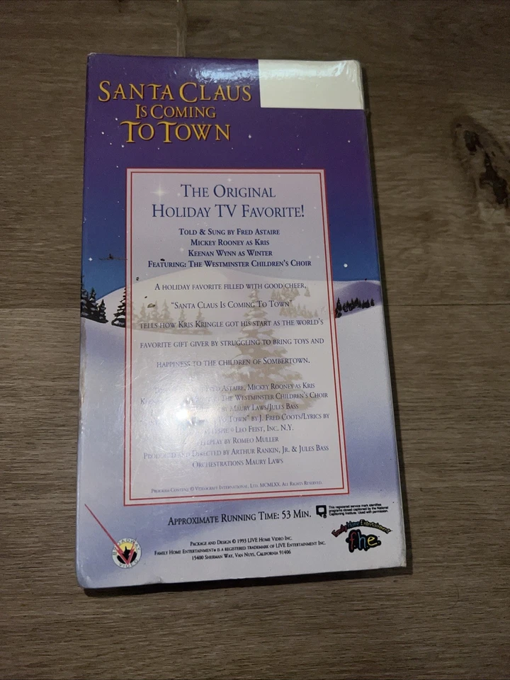 SANTA CLAUS IS COMING TO TOWN VHS 1993 Brand New - Image 2 of 4