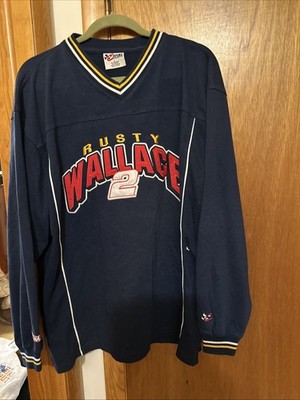 Chase Authentic NASCAR Rusty Wallace V Neck Pullover Sweatshirt - Large