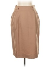 Linda Allard Ellen Tracy Women Brown Wool Skirt 4