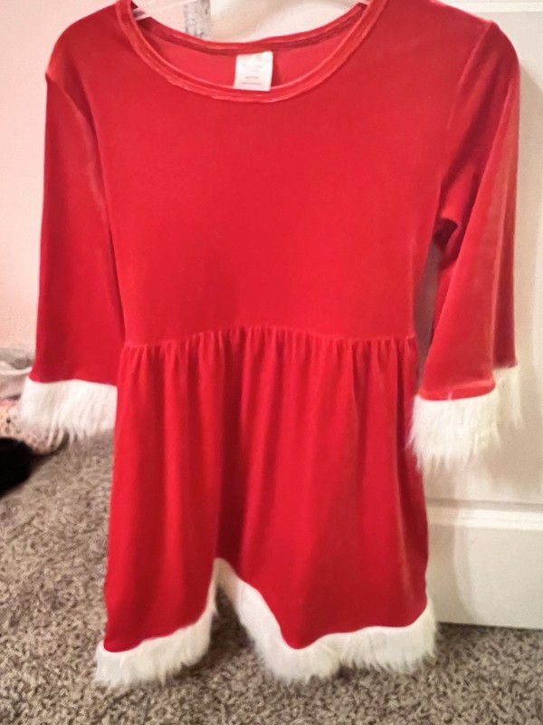 Girls Red Holiday Dress Size 7/8