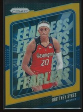 Brittney Sykes 2024 Panini Prizm WNBA Fearless Gold Prizm #15 /10