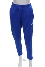 Adidas Womens Track Pants Blue Nylon Pull On Size S