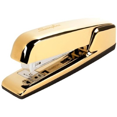 Gold Metallic Stapler, 30 Sheet Capacity
