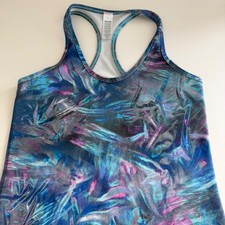 Ivivva by Lululemon Multicolor Keep Your Cool tanktop Girls 14 galaxy pink blue