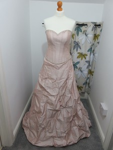 pink silk prom dress