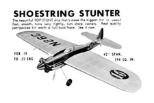 Carl Goldberg Shoestring Stunter 42" NEW Laser Cut Templates & full size Plans