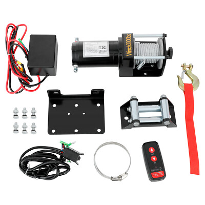 Elektrische Seilwinde 12V 1360KG Elektrowinde Motorwinde Offroadwinde Anhänger