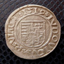 HUNGARY / II.LAJOS - LUDOVICUS II.(1516-1526) SILVER DENAR / 1519 K-G