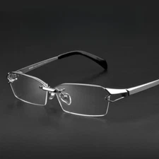 Luxury Pure Titanium Reading Glasses Half Rim Glasses +175 +225 +275 +325 +375