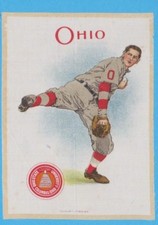 c1910s S21 Murad Cigarettes tobacco silk OHIO STATE UNIVERSITY - Baseball Pitchr