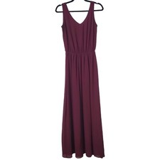 Show Me Your Mumu Kendall Maxi Dress Size S Merlot Chiffon Maroon Red Womens