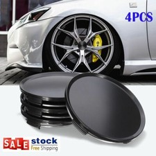 Universal 4pcs 63mm 2.5 Car Wheel Hubs Center Caps Covers No Badge Emblem Black