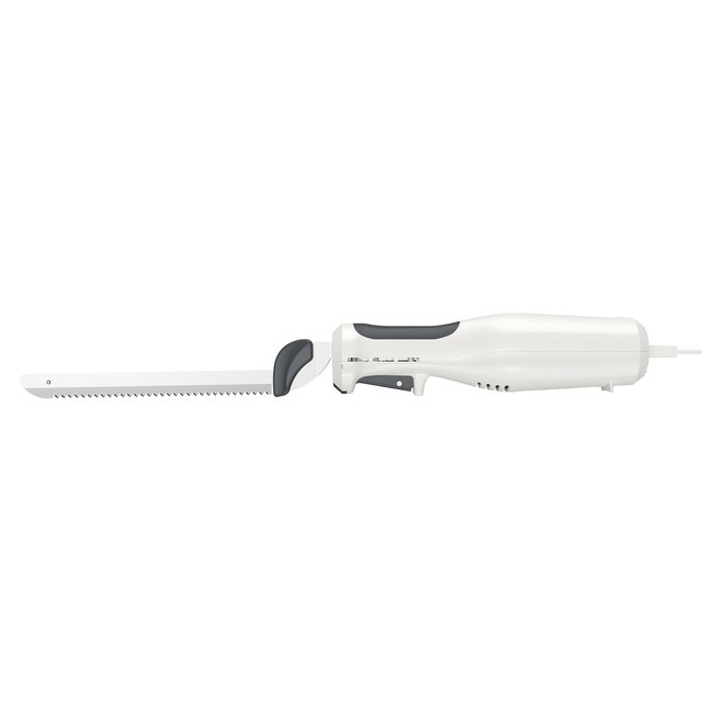 Regal Electric Knife K382 Serrated Steel Blades Carving Knife White