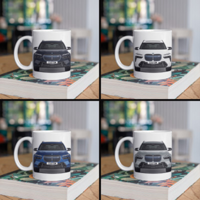 Personalisierte BMW X7 M Modell Kaffeebecher Geschenk - Farbe wählbar - SCHNELLER VERSAND
