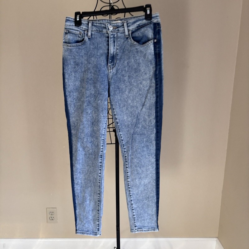 Levi’s 721 High Rise Skinny Blue Jeans Stretch Denim Size 29 Faded Wash