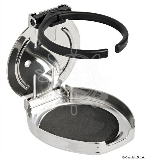 Osculati Foldable Polished Stainless Steel Glass Holder with Plastic