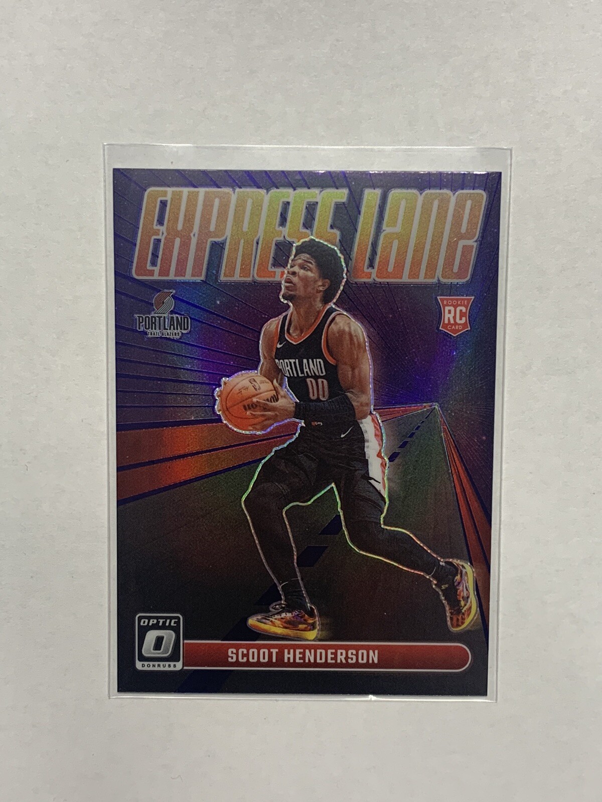 2023-24 Donruss Optic #14 Scoot Henderson Express Lane Purple Portland