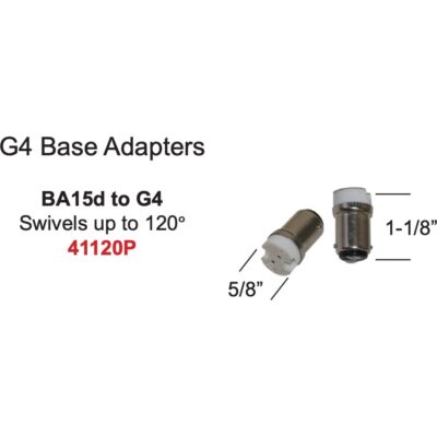 Scandvik 41120 LED Bulb G4 Base Adapter, BA15d to G4