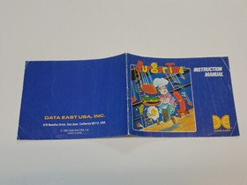 Burger Time Authentic Original NES Nintendo Manual Only *Creasing