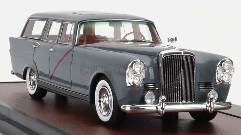 wonderful resin-modelcar 1:43 BENTLEY S2 ESTATE WAGON BY WENDLER 1962 - bluegrey - Image 3 of 4