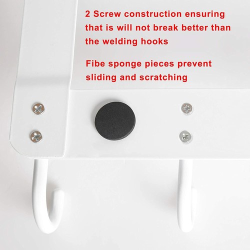 Over-the-Door Rack Hanger Assembly 6 Single Hooks Stainless Steel Heavy Duty - Picture 7 of 7