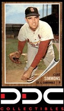 1962 Topps #285 Curt Simmons St. Louis Cardinals Excellent