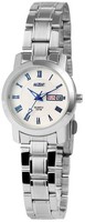 Akzent Uhr Damen Armbanduhr Frauen Quarzuhr Edelstahl Datumsanzeige Gliederband