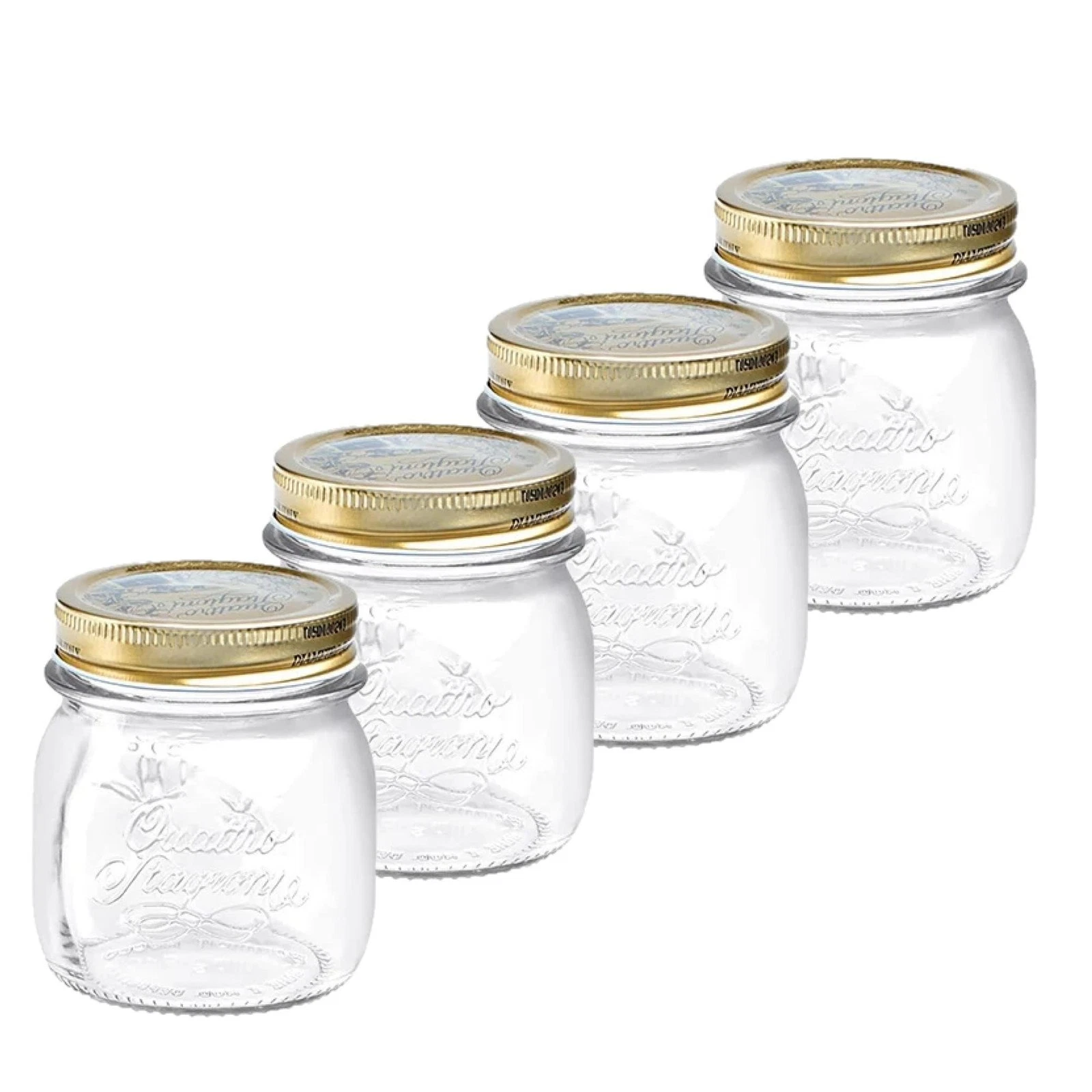 8.5 Oz Transparent Food Storage Container Italian Canning Jar with Airtight Lid
