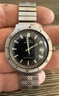 Vintage Timex Automatic Viscount Black Dial Divers Men’s Wristwatch As Is L@@K