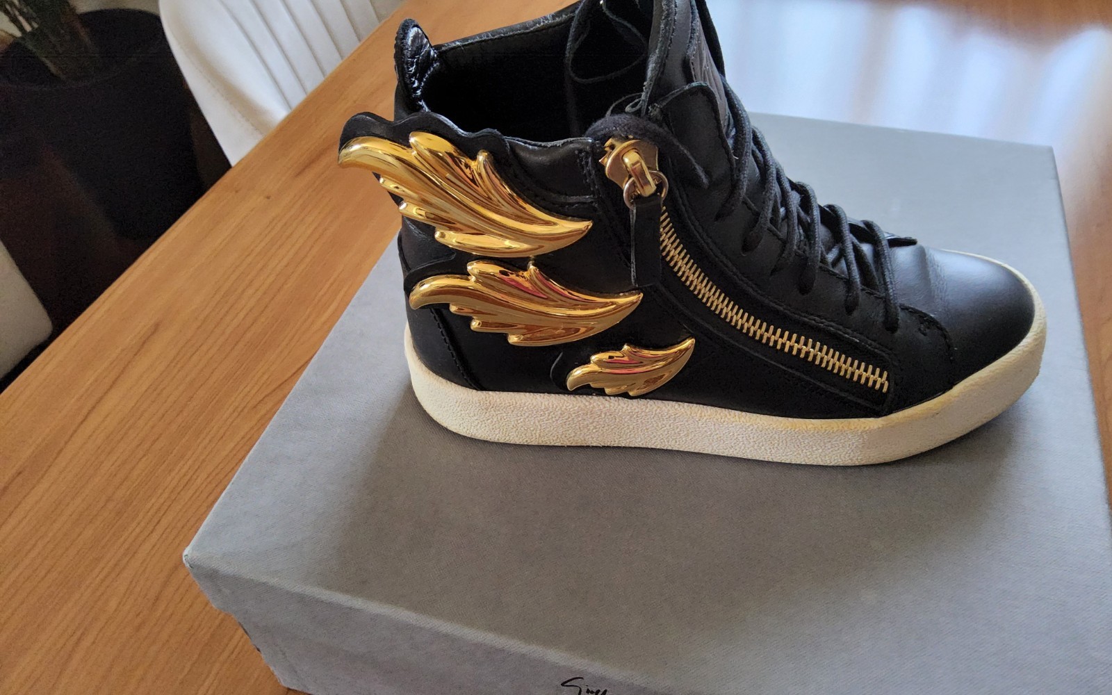 giuseppe zanotti sneakers nera in pelle n.35