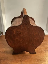 Vintage Decorative Wooden Sewing Or Craft Box With Cross Stich Thread