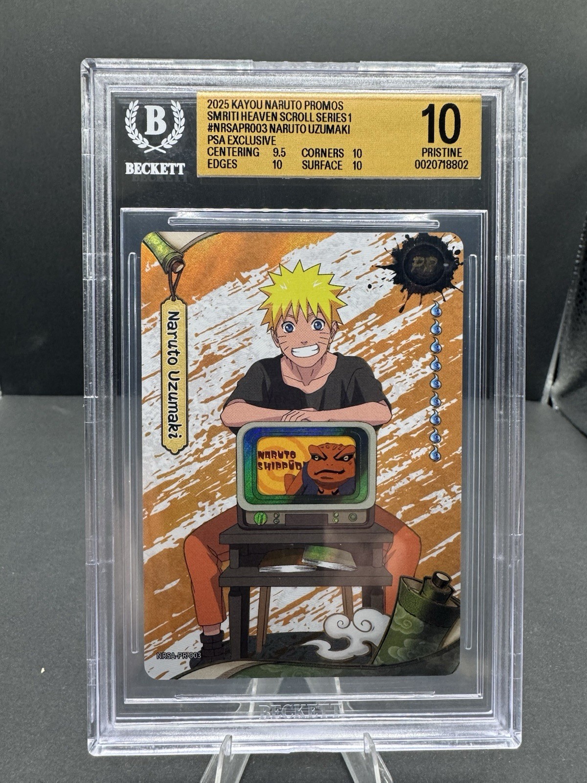 2025 KAYOU NARUTO PROMOS NARUTO UZUMAKI #NRSAPR003 PSA EXCLUSIVE BGS 10 PRISTINE view 1